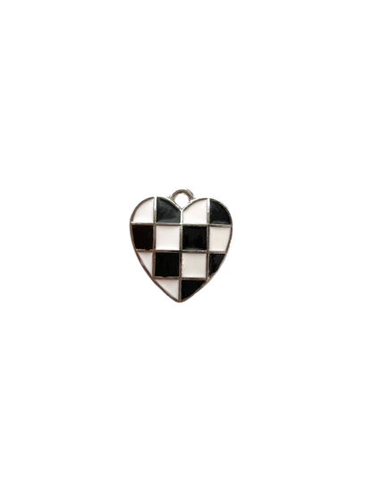 Checkered Heart - Black